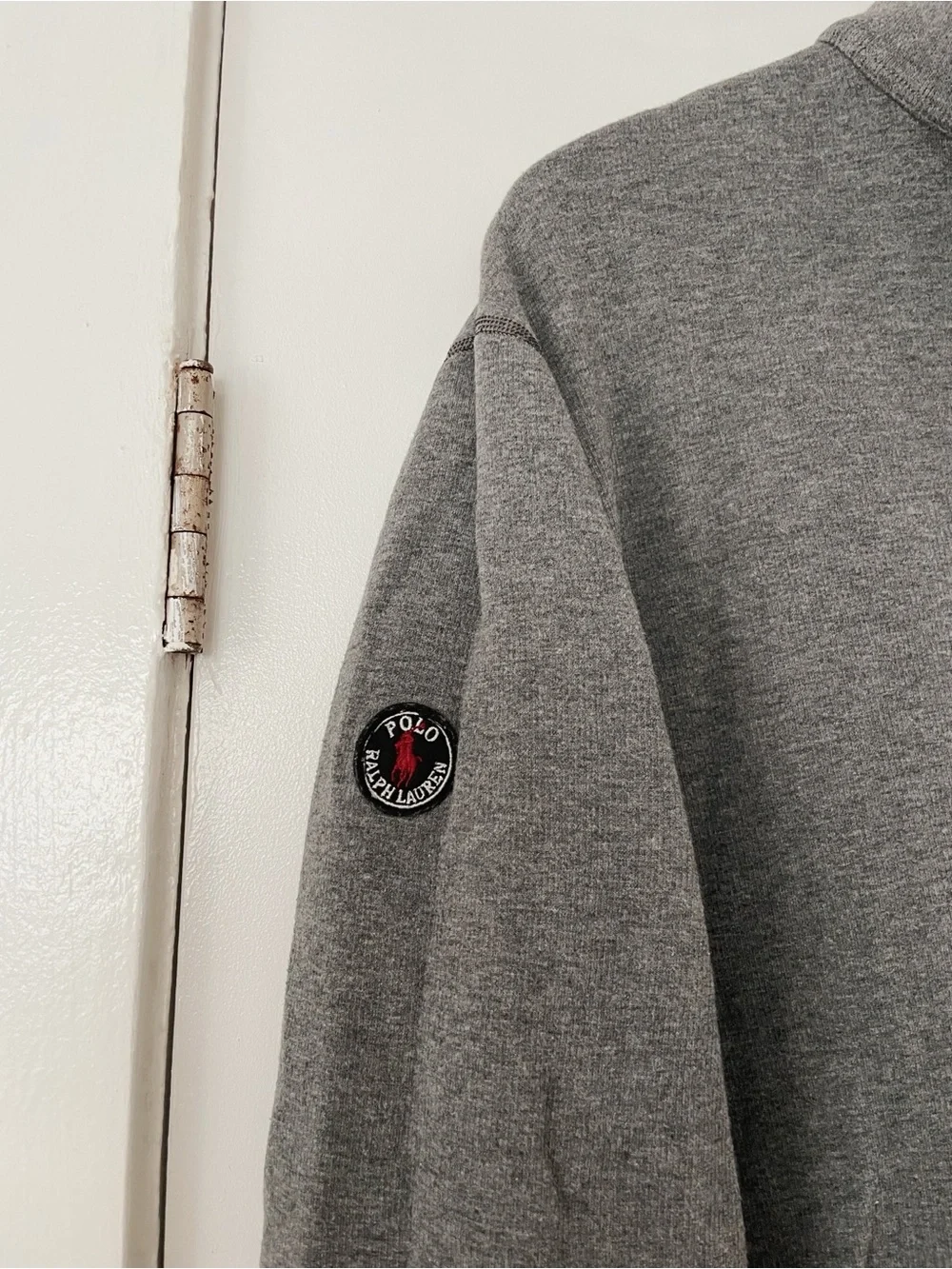 Men's Gray Quarter-Zip Sweater Reversible Polo Ralph Lauren Size M Preppy Casual